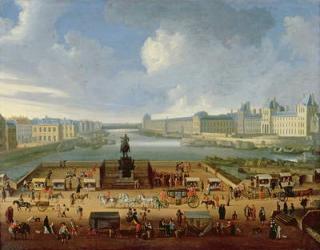 The Seine, the Louvre and the College of the Four Nations seen from Pont Neuf, c.1665-70 (oil on canvas) | Obraz na stenu