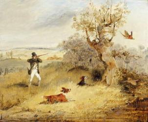 Pheasant Shooting (oil on canvas) | Obraz na stenu