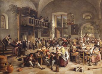 Feast in an Inn (oil on canvas) | Obraz na stenu