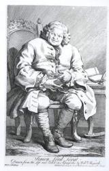 Portrait of Simon Fraser, Lord Lovat (c.1667-1747) 25 August 1746 (engraving) (b/w photo) | Obraz na stenu