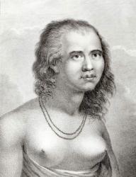 A Woman of Eaoo (engraving) (b/w photo) | Obraz na stenu
