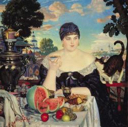 The Merchant's Wife at Tea, 1918 (oil on canvas) | Obraz na stenu