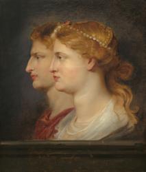 Tiberius (42BC-37AD) and Agrippina, c.1614 (oil on panel) | Obraz na stenu