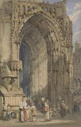 The Porch, Rheims Cathedral, c.1840 (w/c, gouache & ink on paper) | Obraz na stenu