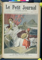 Little Red Riding Hood or France losing Fachoda to England, illustrated title page from 'Le Petit Journal', 20th November 1898 (colour engraving) | Obraz na stenu