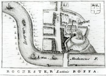 Plan of Rochester (engraving) (b/w photo) | Obraz na stenu