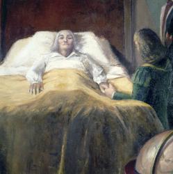 Columbus on his Death Bed (oil on panel) | Obraz na stenu