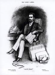 Joseph Pulitzer (1847-1911) from 'The Curio', 1887 (engraving) (b&w photo) | Obraz na stenu