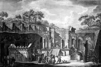 View of the Temple of Isis, Pompeii, engraved by Francesco Piranesi, 1788 (etching) | Obraz na stenu