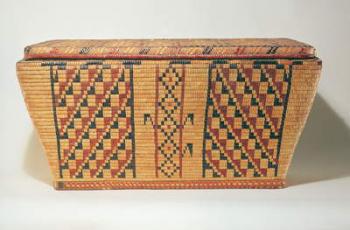 Eastern Woodlands geometric basket (woven fibre) | Obraz na stenu