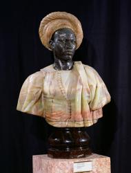 Bust of a Sudanese Man, 1857 (onyx & bronze) | Obraz na stenu