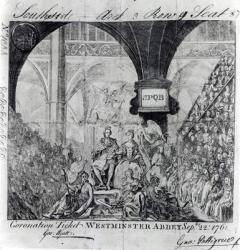 Ticket for the Coronation of George III at Westminster Abbey, September 22nd 1761 (engraving) | Obraz na stenu