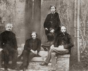 Albert Edward, Prince of Wales, future King Edward VII and his tutors from Oxford, From Edward VII His Life and Times, published 1910. | Obraz na stenu