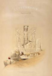 The Entrance to the Great Temple of Aboo Simble, Nubia, titlepage of Volume I of 'Egypt and Nubia', engraved by Louis Haghe (1806-85) published in London, 1846 (colour litho) | Obraz na stenu