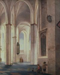 The Interior of the Buurkerk at Utrecht, 1644 (oil on panel) | Obraz na stenu