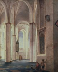 The Interior of the Buurkerk at Utrecht, 1644 (oil on panel) | Obraz na stenu