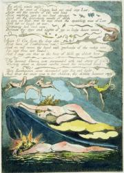 'The shrill winds wake...', plate 5 from 'Europe. A Prophecy', 1794 (relief etching with oil & w/c) | Obraz na stenu