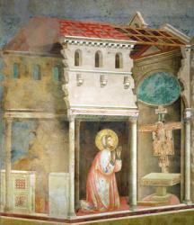 St. Francis Praying in the Church of San Damiano, 1297-99 (fresco) | Obraz na stenu