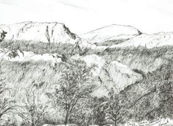 Dove Crag at Sunrise, 2003, (Ink on paper) | Obraz na stenu