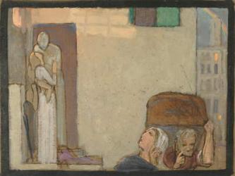 Study for The Farewell, c.1907 (tempera on paper) | Obraz na stenu