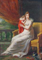 Marie-Louise holding in her arms the King of Rome (oil on canvas) | Obraz na stenu