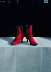 Red Boots, 1995 (acrylic on board) | Obraz na stenu