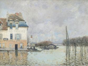 The Flood at Port-Marly, 1876 (oil on canvas) | Obraz na stenu