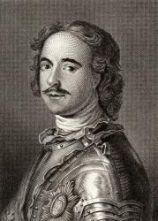 Peter I (1672-1725) Peter the Great, Tsar of Russia (engraving) | Obraz na stenu