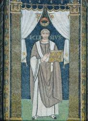 Ecclesio, a bishop of Ravenna (mosaic) | Obraz na stenu