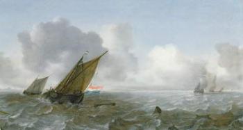 Shipping Offshore in a breeze, 17th century | Obraz na stenu