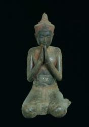 Praying kneeling figure, Angkor, 15th-16th century (bronze) | Obraz na stenu