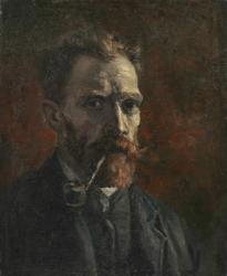 Self-portrait with pipe, 1886 (oil on canvas) | Obraz na stenu