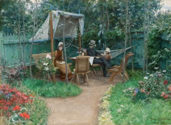View of a Garden, Linkoping, 1887-8 (oil on canvas) | Obraz na stenu
