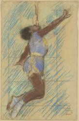 Miss Lala at the Fernando Circus, 1879 (pastel on faded blue paper) | Obraz na stenu