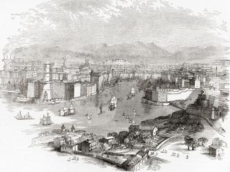 Marseilles, France in the 19th century. From The National Encyclopaedia, published c.1890. | Obraz na stenu