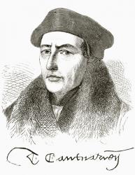 Thomas Cranmer, from 'The National and Domestic History of England' by William Hickman Smith Aubrey (1858-1916) published London, c.1890 (litho) | Obraz na stenu