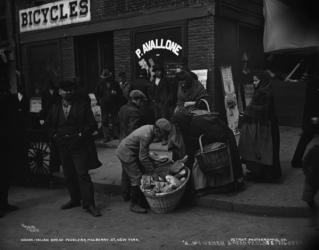 Italian bread peddlers, Mulberry St., New York, c.1900 (b/w photo) | Obraz na stenu