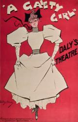 Poster advertising 'A Gaiety Girl' at the Daly's Theatre, Great Britain, 1890s (colour litho) | Obraz na stenu