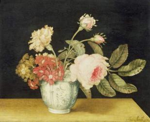 Flowers in a Delft Jar (oil on panel) | Obraz na stenu