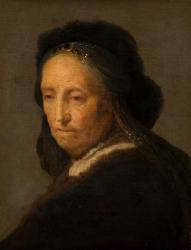 Portrait of an old Woman, c.1600-1700 (oil on panel) | Obraz na stenu