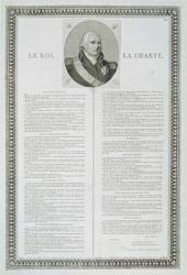 Charter of Louis XVIII (1755-1824) 1814 (engraving) | Obraz na stenu