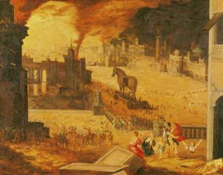 The Siege of Troy (oil on canvas) | Obraz na stenu