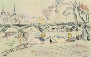 The Pont des Arts, 1924 (pencil & w/c on paper) | Obraz na stenu