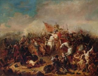 The Battle of Hastings in 1066 (oil on canvas) | Obraz na stenu