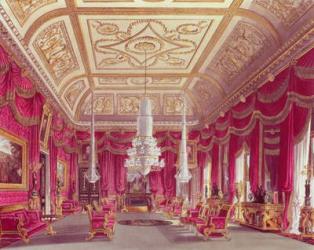 The Crimson Drawing Room, Carlton House from Pyne's 'Royal Residences', 1818 | Obraz na stenu