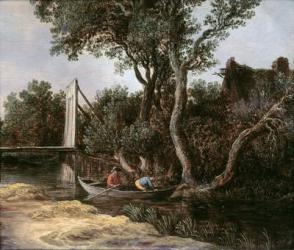 Landscape with Bridge, c.1628 (oil on panel) | Obraz na stenu