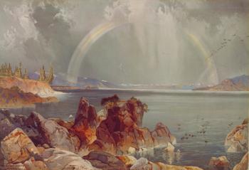 Yellowstone Lake, c.1875 (chromolithograph) | Obraz na stenu