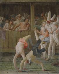 Pulcinella with Acrobats, c.1793 (fresco) | Obraz na stenu