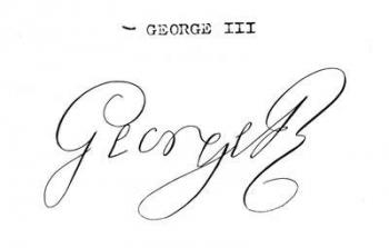 Signature of King George III (1738-1820) (litho) (b/w photo) | Obraz na stenu