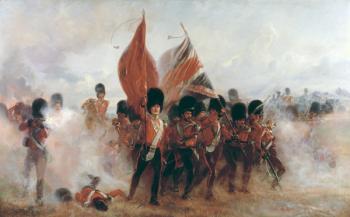 The Colours: advance of the Scots Guards at the Alma, 1899 (oil on canvas) | Obraz na stenu